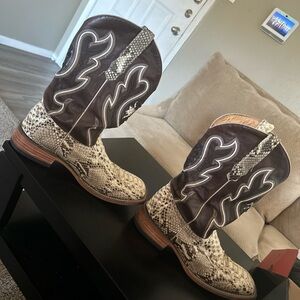 Brown and Tan Cowboy Boots